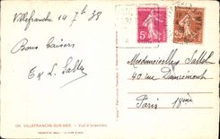 CPA Villefranche Sur Mer Vue D'Ensemble Bateaux