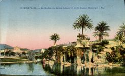 VINTAGE POSTCARD Nice the Cave Of the Garden Albert 1st and the Municipal casino