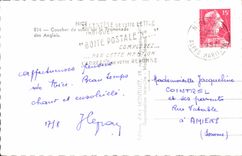 POSTAL MODERNA Niza puesta del sol en la caminata del inglés