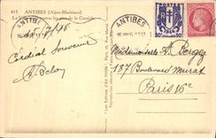 POSTAL de la VENDIMIA para recordar la ciudad vista a través de los pinos de la cornisa