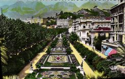 MODERN CARD Menton View Of the Gardens Hotels and mountains of co. Agnes