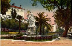POSTAL de la VENDIMIA grasa el jardín público y el monumento de Fragonard