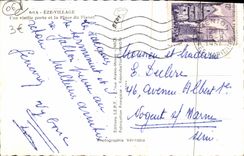 POSTAL MODERNA aldea de Eze una vieja puerta y el lugar de Flanet