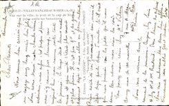 CPM Villefranche Sur Mer Vue Sur La Ville Le Port Et Le Cap De Nice prise entre les bananiers