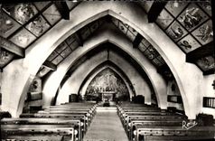 MODERN CARD the Alps Valberg Sanctuaire De Notra Rams Snows Interior