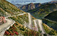 CPA Lacets Du Col De Braus Route De Nice En Italie