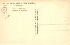 CPA Villefranche La Ville Vue De La Corniche
