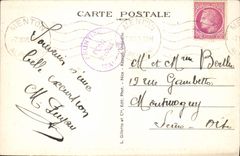 VINTAGE POSTCARD Menton Seen from Of the Cape Martin Enters the Pines