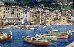 VINTAGE POSTCARD Villefranche On Sea the Port Boats