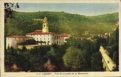 CPA Laghet Vue D'Ensemble Et Le Monastere