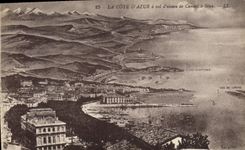 VINTAGE POSTCARD the Dimension Of Azure As the crow flies Of Cannes has Nice