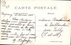 VINTAGE POSTCARD Montry the cahteau Room Of Entry