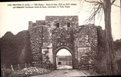 VINTAGE POSTCARD Provins High City Carries St Jean