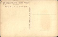 POSTAL Eze de la VENDIMIA una esquina de la aldea vieja