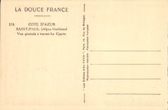 CPA Saint Paul Vue Generale A Travers Les Cypres