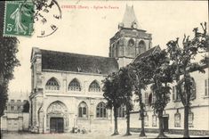 VINTAGE POSTCARD Evreux Church St Taurin