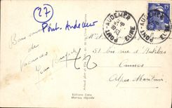 VINTAGE POSTCARD Interior Audemer Bridge of the Church Ouen Saint