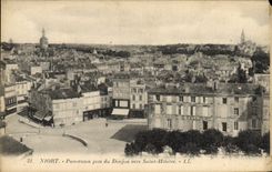 VINTAGE POSTCARD Niort Panorama Taken of the Keep Towards Hilaire Saint