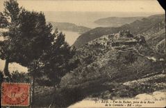 POSTAL Eze de la VENDIMIA visto de las rocas tomadas del camino de la cornisa