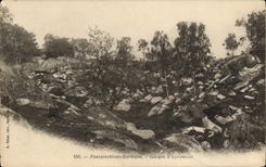 VINTAGE POSTCARD Fontainebleau Barbizon Falls of Apremont