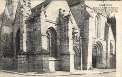 VINTAGE POSTCARD Layered branches Church Holy Cross Old St Laurent vault of the Bridges