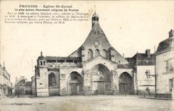 VINTAGE POSTCARD Layered branches Church St Ayoul