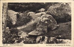 VINTAGE POSTCARD Fontainebleau the Drill the cap of the jockey