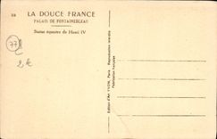 VINTAGE POSTCARD Fontainebleau Palais Rules equestrian of Henri IV