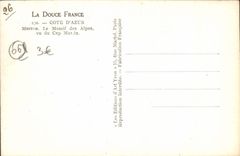 MODERN CARD Menton Solid mass of the Alps