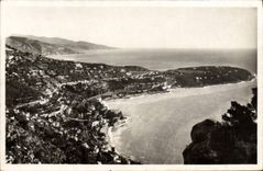 CPA Cap Martin Vue prise de la route de la Grande Corniche 