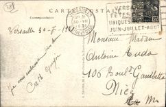 VINTAGE POSTCARD Versailles the Park De Neptune and large water