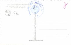 MODERN CARD Roquebrune Cape Martin View At the Monte Carlo bottom and the rock of Monaco