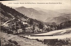 VINTAGE POSTCARD Lacets of Peira Undermined Excursion around Nice
