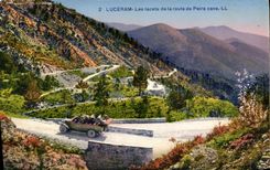 VINTAGE POSTCARD Luceram the Laces of the Road of Peira Undermined