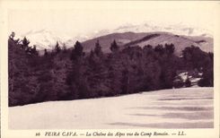CPA Peira Cava La Chaine des Alpes Vue du Camp Romain