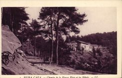 VINTAGE POSTCARD Peira Undermined winter sports Way of Pierre Plate and the hotels