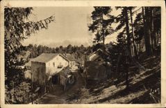 VINTAGE POSTCARD Peira Undermined winter sports Entered of the village