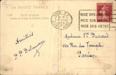 VINTAGE POSTCARD Peira Undermined winter sports Entered of the village