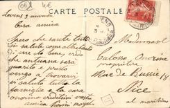 VINTAGE POSTCARD Levens Seen from of the Plate the Valley of Vesubie Seen upstream on the alpine range