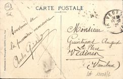 VINTAGE POSTCARD Levens Seen of the Confluence of the VAr of Vesubie and the village of Bonso