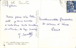 VINTAGE POSTCARD Menton from the Cape Martin