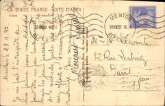 VINTAGE POSTCARD Roquebrune