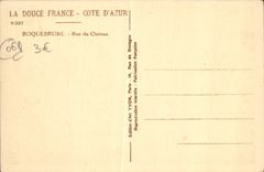 VINTAGE POSTCARD Roquebrune Street of the Castle Dog