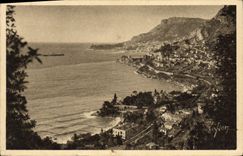 CPA Roquebrune Vue Generale Vers Monte Carlo