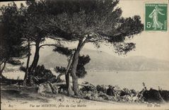 VINTAGE POSTCARD Menton Taken of the Cape Martin