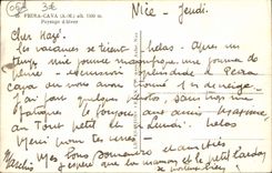 VINTAGE POSTCARD Peira Undermined Landscape of Winter