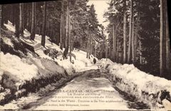 VINTAGE POSTCARD Peira Undermined the road in Excursion winter around Nice