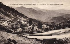 VINTAGE POSTCARD Peira Undermined Laces Road Excursion around Nice