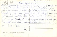 Panorama de la POSTAL de la VENDIMIA Niza visto del montaje del boro