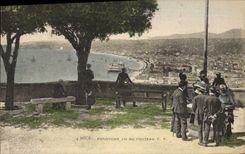 Panorama de la POSTAL de la VENDIMIA Niza visto del castillo